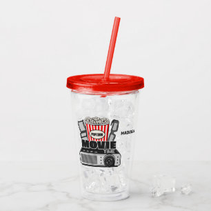 Custom Name Movie Time Acrylic Tumbler
