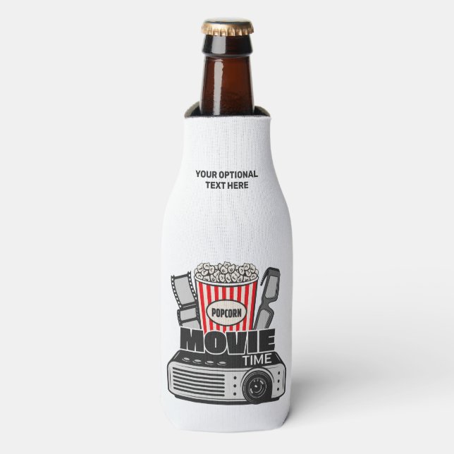 Custom Name Movie Time Bottle Cooler (Bottle Front)