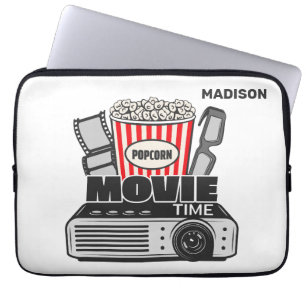 Custom Name Movie Time Laptop Sleeve