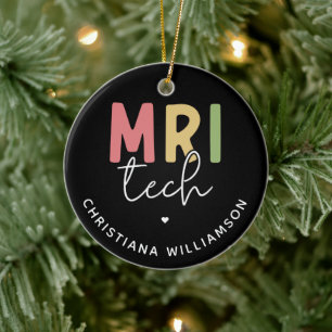 Custom Name MRI Tech MRI Technologist Gifts Ceramic Ornament