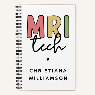 Custom Name MRI Tech MRI Technologist Gifts Notebook