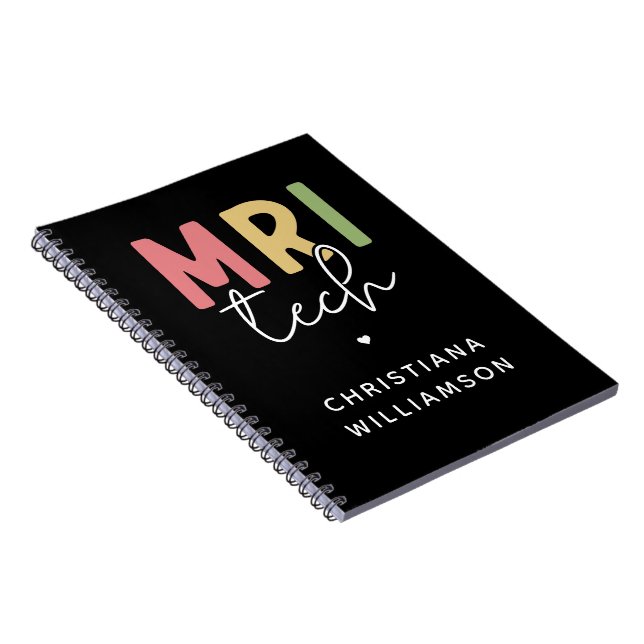 Custom Name MRI Tech | MRI Technologist Gifts Notebook (Right Side)