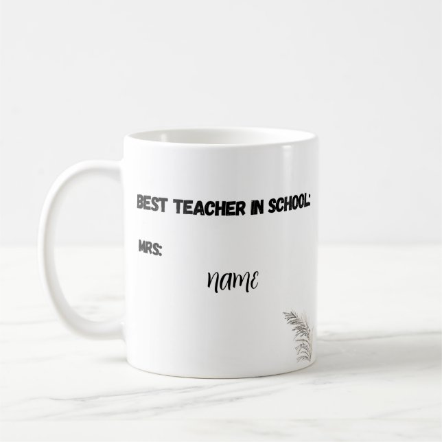 Custom Name Mug – Back to School Gift for teachers (Left)