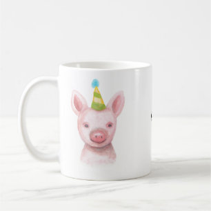 Custom Name Mug Cute Pig Personalised Pig Art Mug