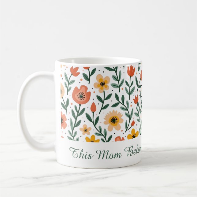 Custom Name Mug for Mum – “This Mother Belongs To” (Left)