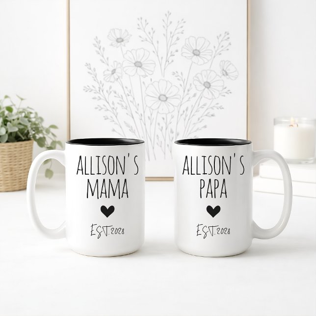 Custom Name Mug Gift for First Time Mum or Grandma (Custom Mom Mug Birthday Gift for Mom Grandma, Custom Mama Coffee Mug Gift for First Time Mom or dad)