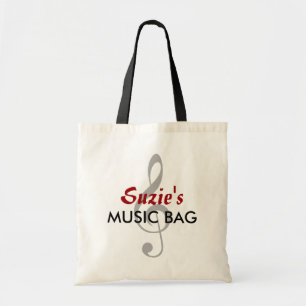 Custom Name Music Bag - Burgundy