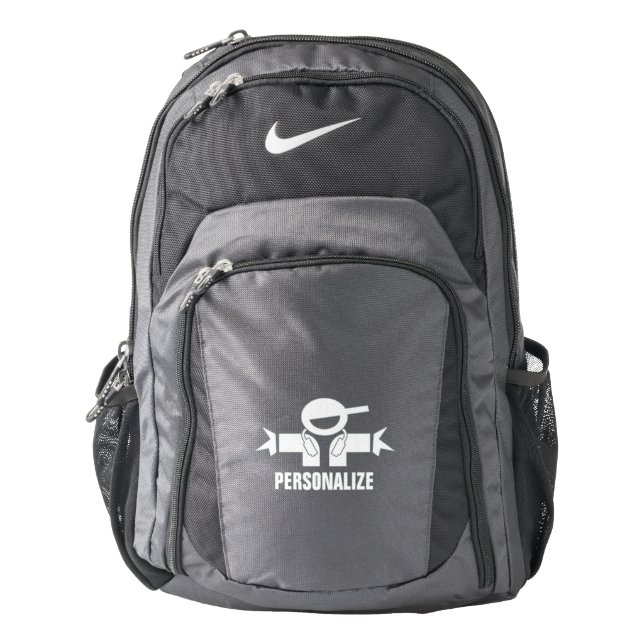 Custom name music deejay DJ logo Nike backpack (Front)