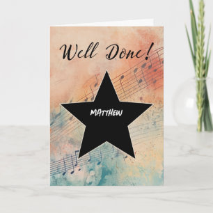 Custom Name Music Performance Congratulations Card