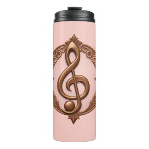 Custom Name Musical Clef Note Thermal Tumbler
