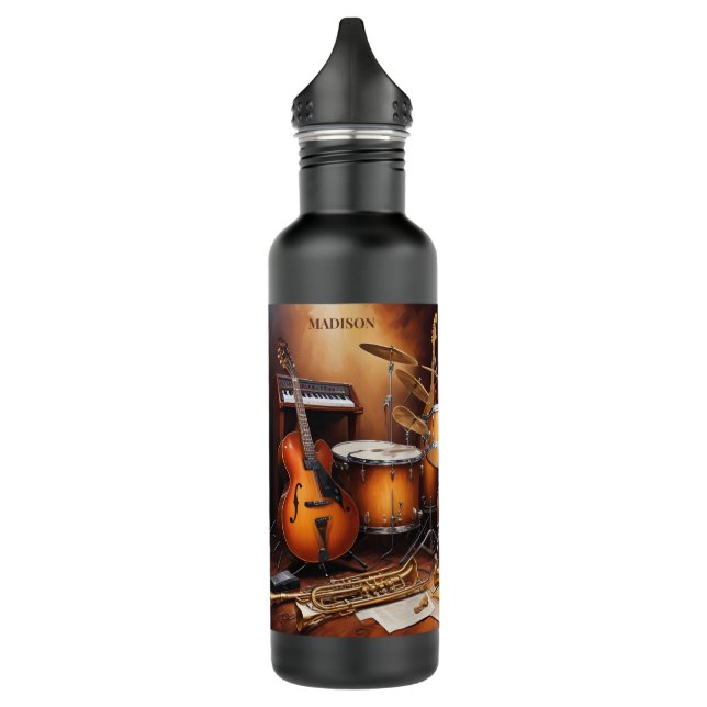 Custom Name Musical Instruments 710 Ml Water Bottle (Left)