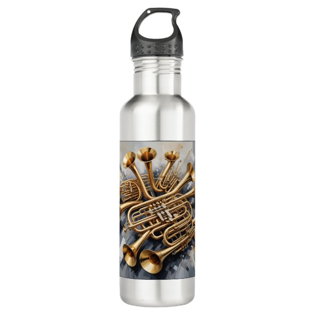 Custom Name Musical Instruments 710 Ml Water Bottle (Front)