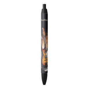 Custom Name Musical Instruments Black Ink Pen