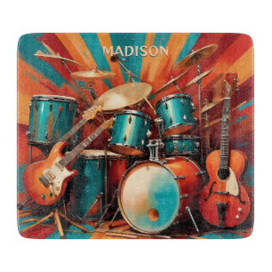 Custom Name Musical Instruments Cutting Board