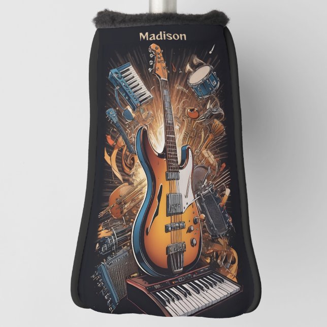 Custom Name Musical Instruments Golf Head Cover (Rotate 90)