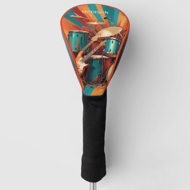 Custom Name Musical Instruments Golf Head Cover (Front)