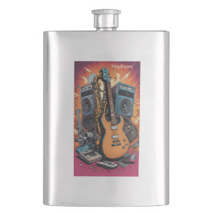 Custom Name Musical Instruments Hip Flask