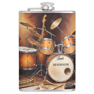 Custom Name Musical Instruments Hip Flask