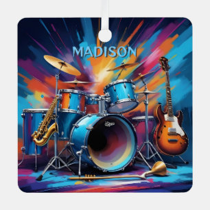 Custom Name Musical Instruments Metal Tree Decoration