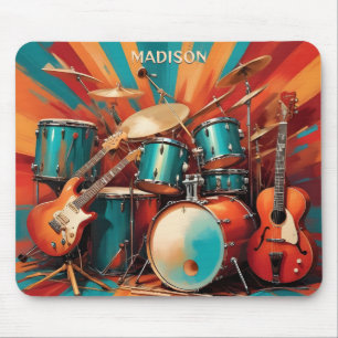 Custom Name Musical Instruments Mouse Pad