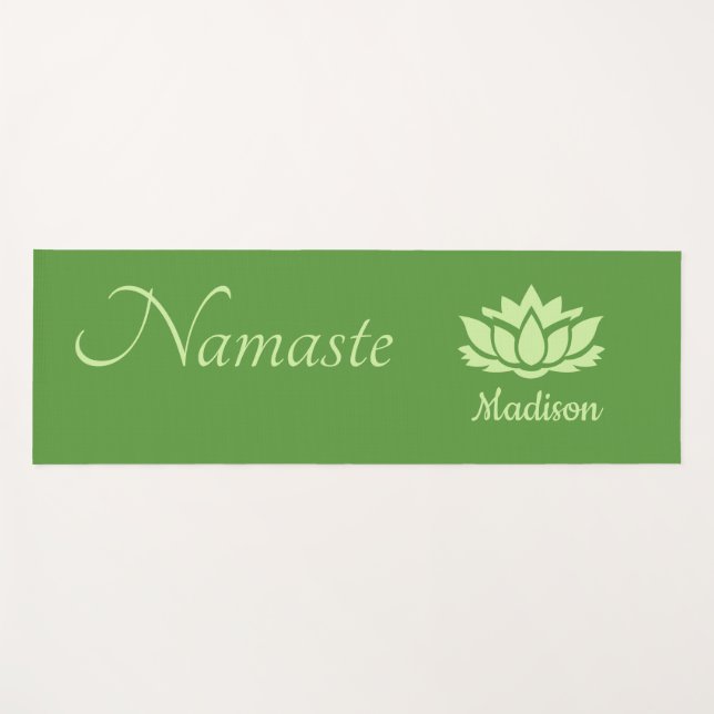 Custom name "Namaste" yoga mat (Front (Horizontal))