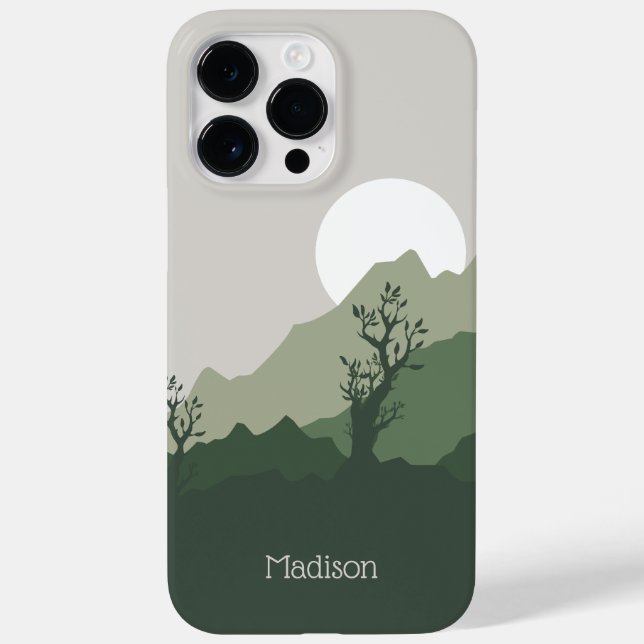 Custom Name Nature Illustration Case-Mate iPhone Case (Back)