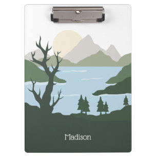 Custom Name Nature Illustration Clipboard