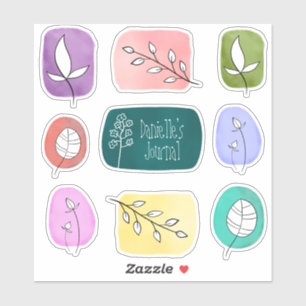 Custom Name Nature Journal Stickers