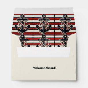 Custom Name Nautical Anchor Envelope