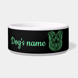 Custom Name Neon Border Collie Glow