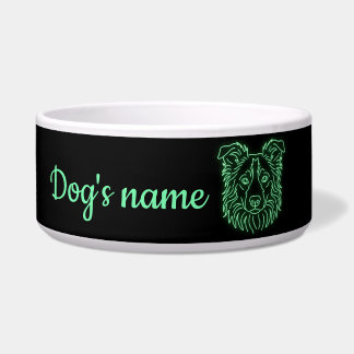 Custom Name Neon Border Collie Glow