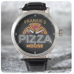 Custom NAME Neon Italian Pizzeria Pizza House Watch<br><div class="desc">Custom Neon Sign Style Italian Pizzeria Pizza House Personalized Gifts - Customize with your name or Custom Text!</div>