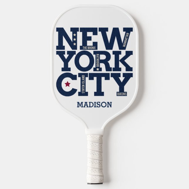 Custom name New York City Pickleball Paddle (Front)