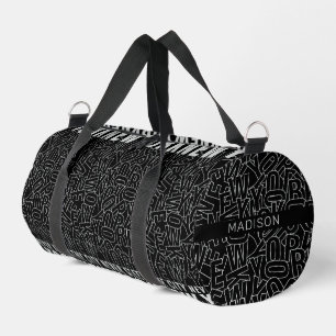 Custom Name New York Typography Duffle Bag