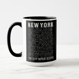 Custom name New York Typography mugs