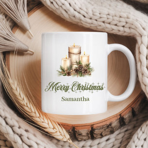 Custom Name Nordic Style Christmas Coffee Mug