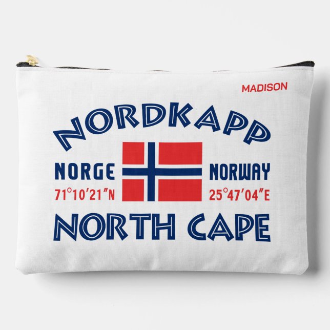 Custom Name Nordkapp Norway Accessory Pouch (Front)