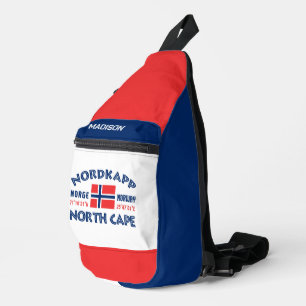 Custom Name Nordkapp Norway Sling Bag