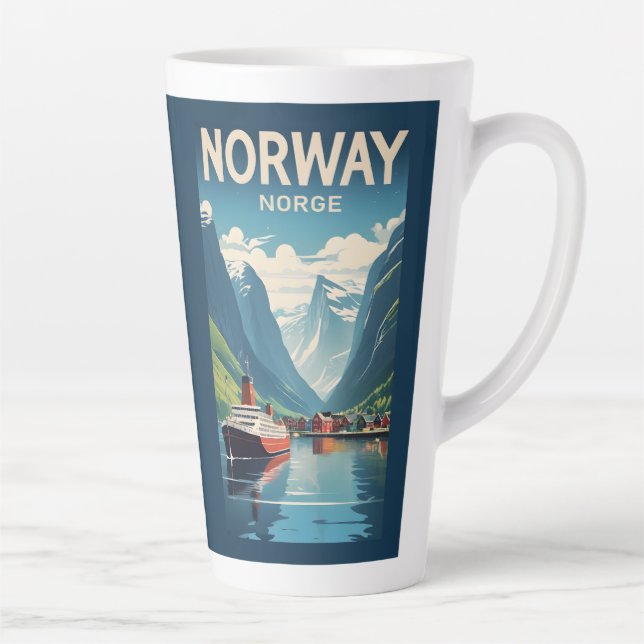 Custom Name Norway Latte Mug (Right)