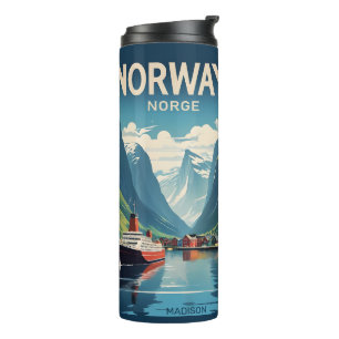 Custom Name Norway Thermal Tumbler
