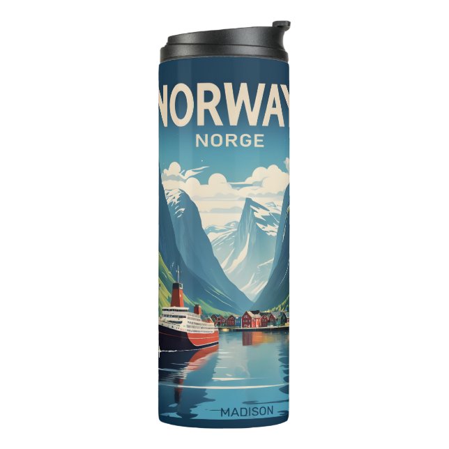 Custom Name Norway Thermal Tumbler (Rotated Left)