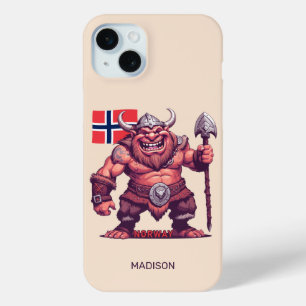 Custom Name Norwegian Troll iPhone 15 Mini Case