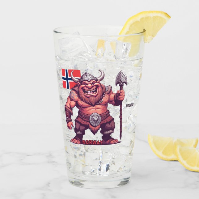Custom Name Norwegian Troll Glass (Back Ice)