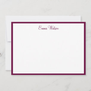 Custom Name Note Card