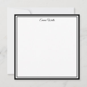 Custom Name Note Card