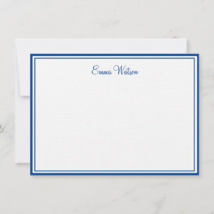 Custom Name Note Card-Linen Paper Card