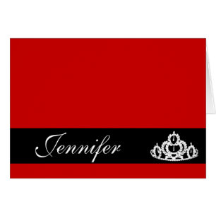 Custom Name Note Cards Pageant Tiara