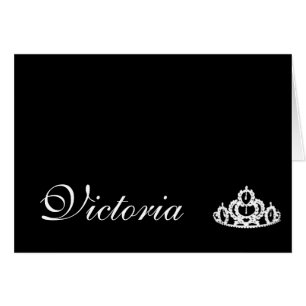 Custom Name Note Cards Pageant Tiara