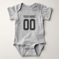 Custom Name Number Baby Football Jersey Bodysuit
