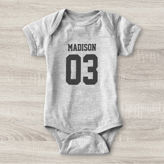 Custom Name Number Baby Sport Jersey Bodysuit (Creator Uploaded)